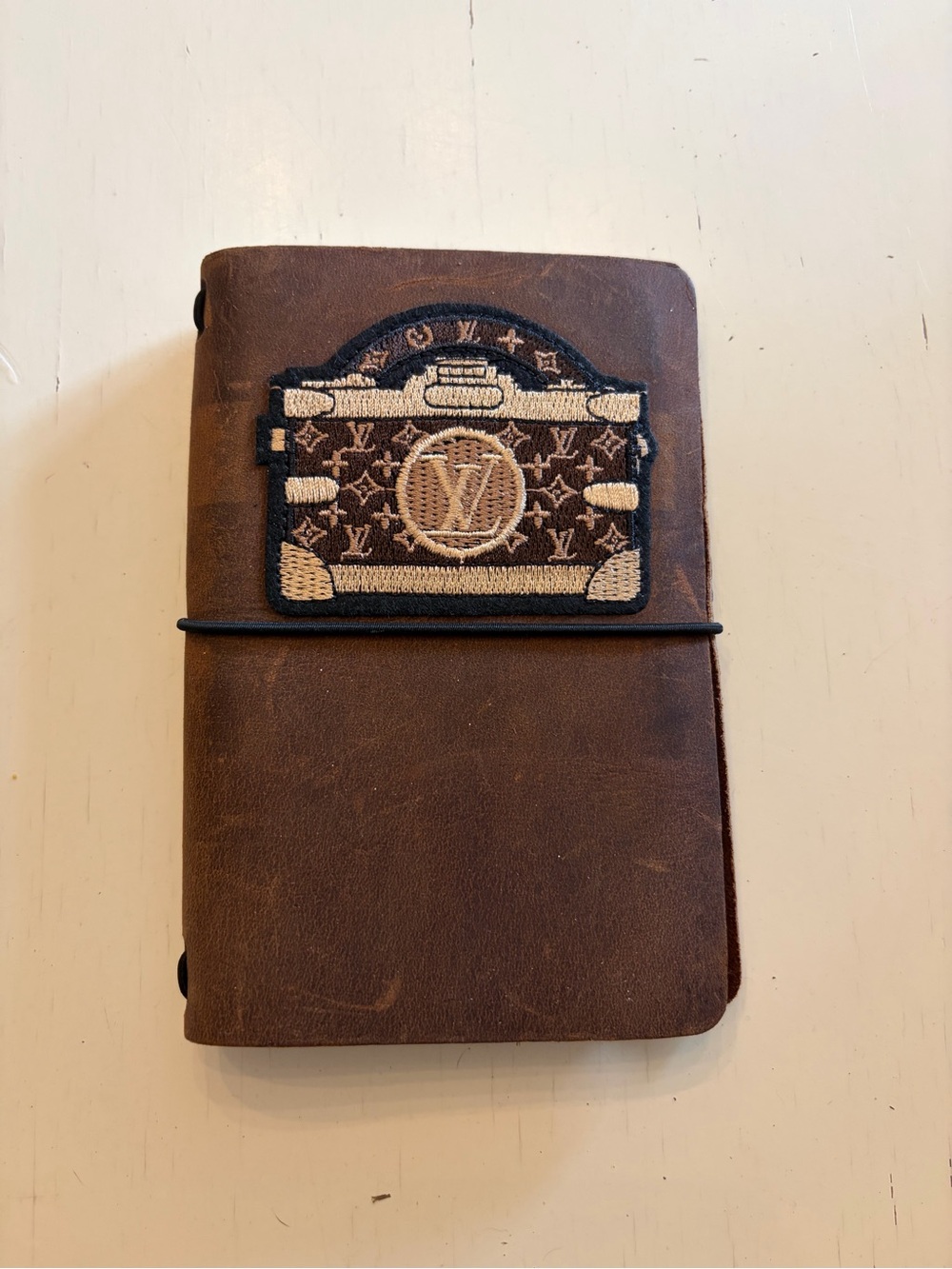 Monogram Patch Brown 100% leather Journal Sophisticate Supply Company